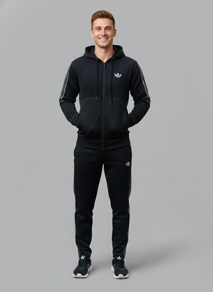 Stealth Core Hooded Tracksuit – Black