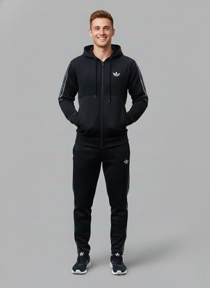 Stealth Core Hooded Tracksuit – Black