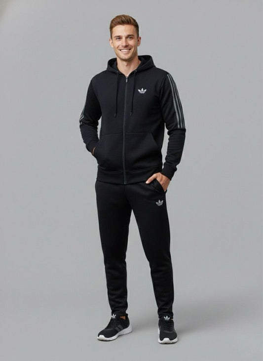 Stealth Core Hooded Tracksuit – Black