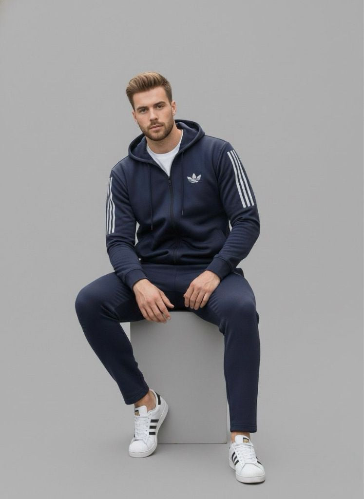 Elite Naval Blue Stripe Hoodie