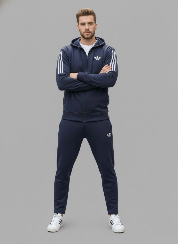 Elite Naval Blue Stripe Hoodie