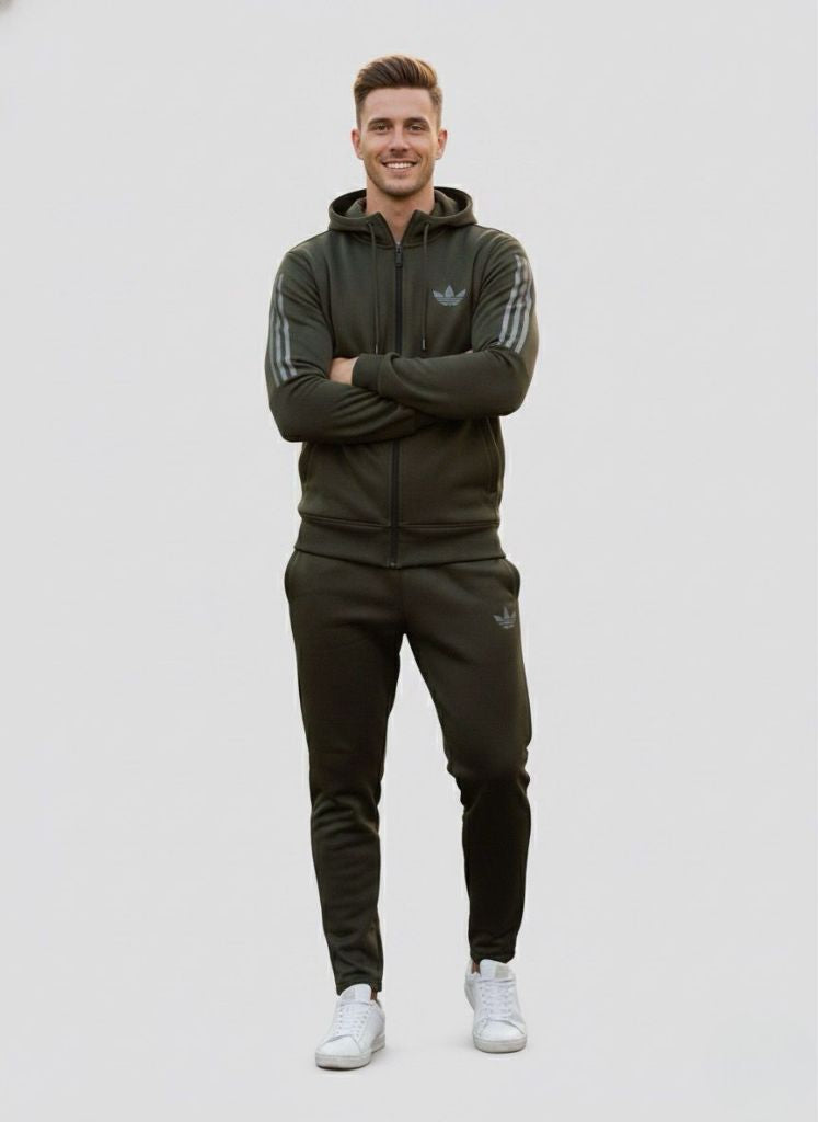 Forest Command Stripe Hoodie - Green