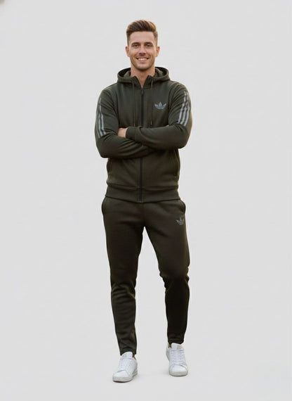 Forest Command Stripe Hoodie - Green