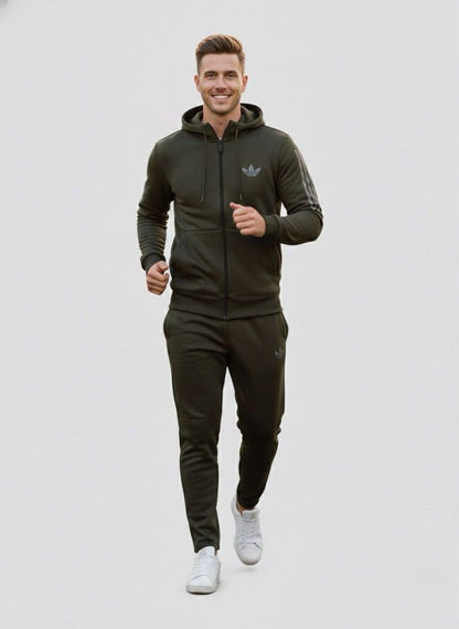 Forest Command Stripe Hoodie - Green