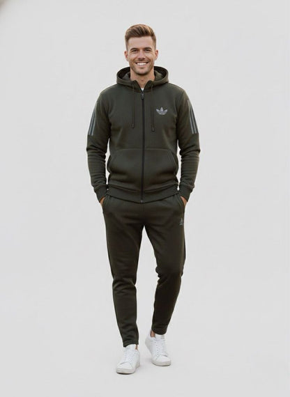 Forest Command Stripe Hoodie - Green