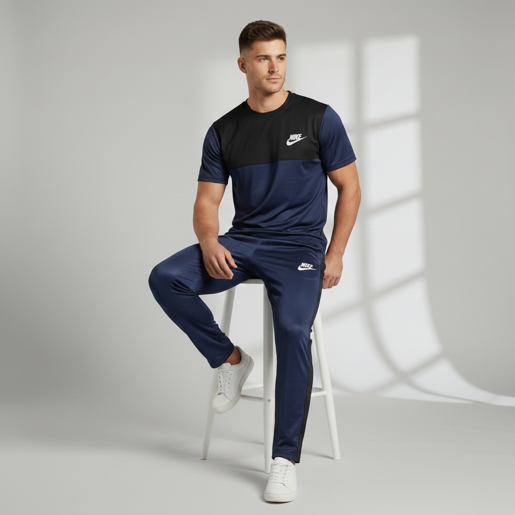 Midnight Velocity Tracksuit – Navy/Black