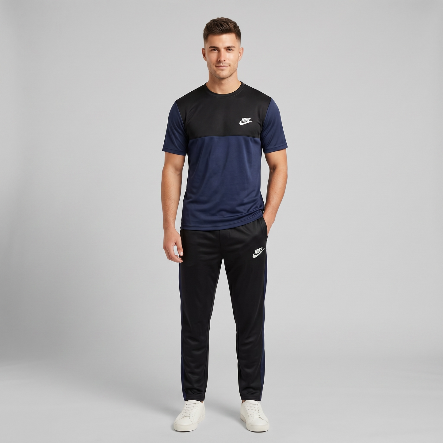 Midnight Velocity Tracksuit – Navy/Black