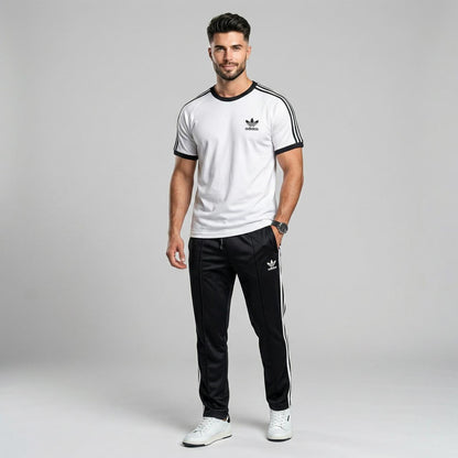 Retro Crown Tracksuit – White/Black