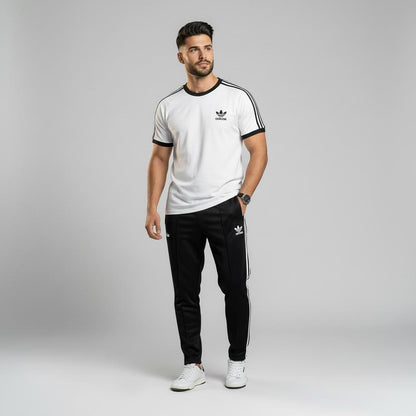 Retro Crown Tracksuit – White/Black
