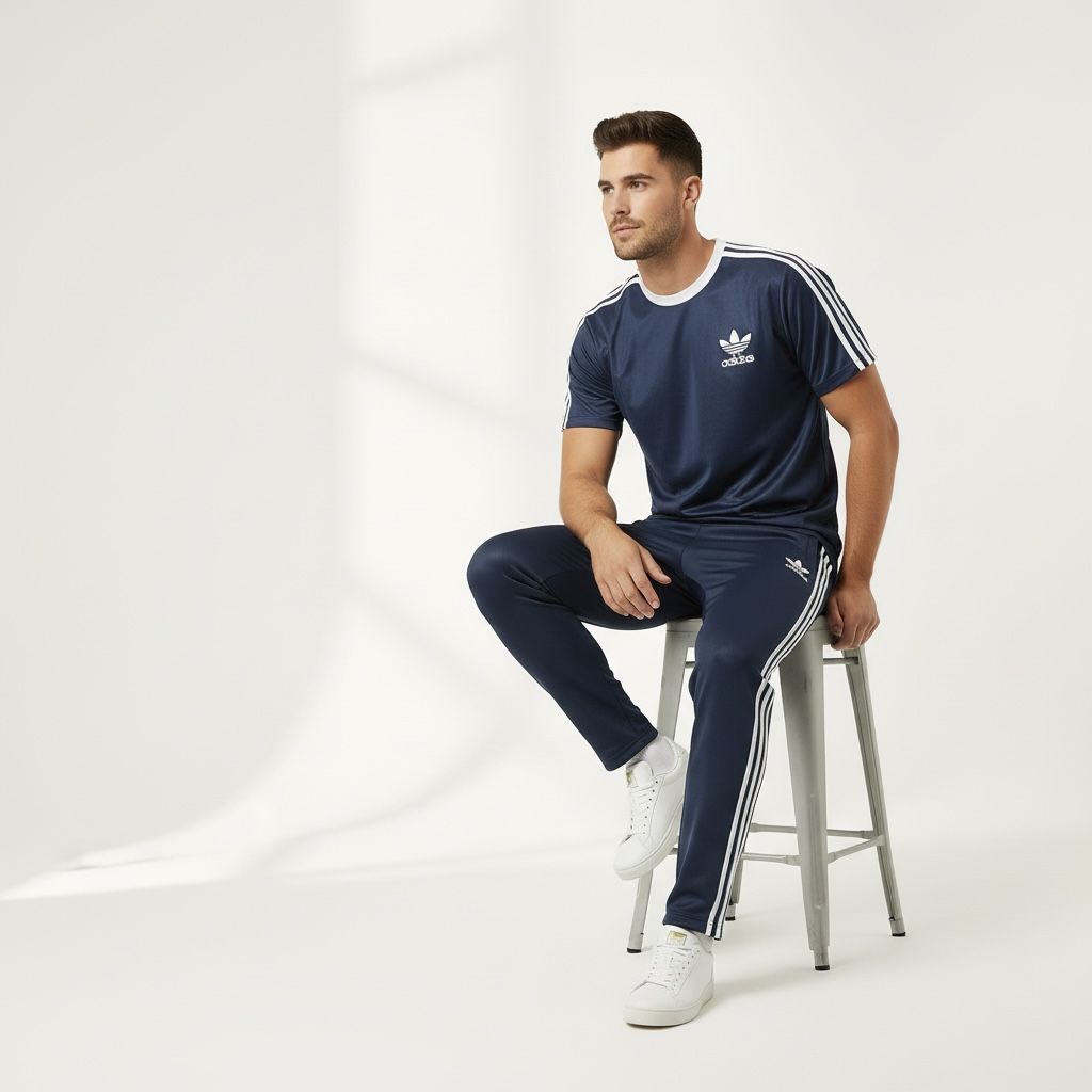 Midnight Trefoil Tracksuit – Navy